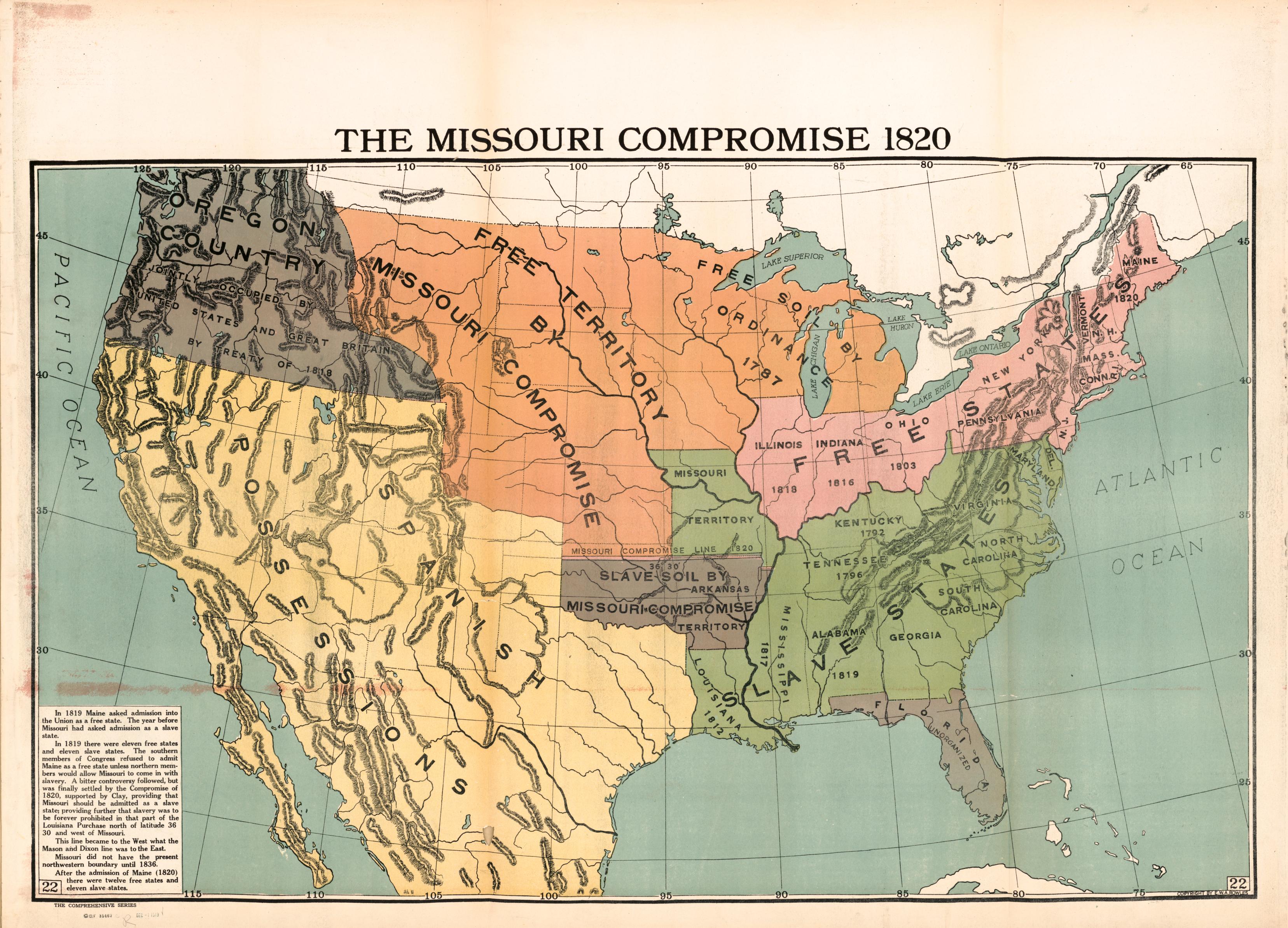 The Code Noir And The Missouri Compromise U S National Park Service   MO Compromise Map 