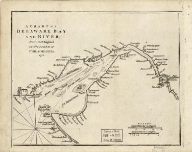 Map of Delaware River and Bay