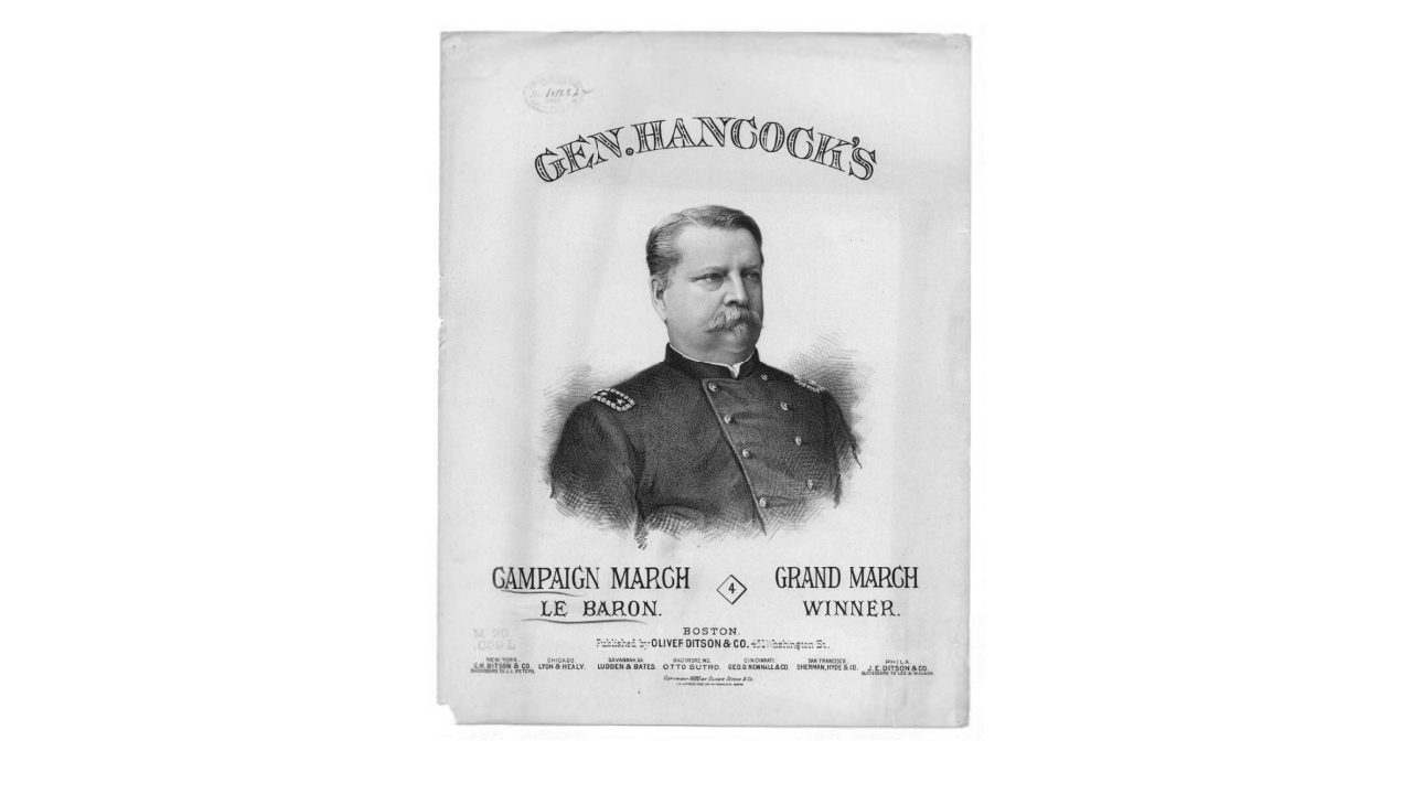 cover sheet for Gen. Hancock's campaign music