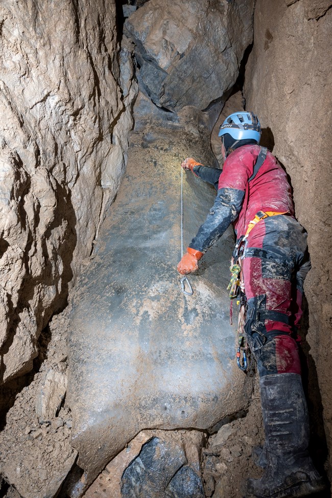 Measuring ice in Long Cold JK photo
