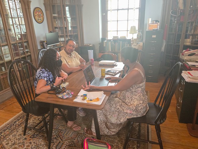 Miriam Greening Youth intern 2025 meets with people in the local community to make connections