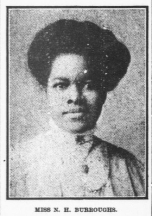 Newspaper clipping of Nannie Helen Burroughs