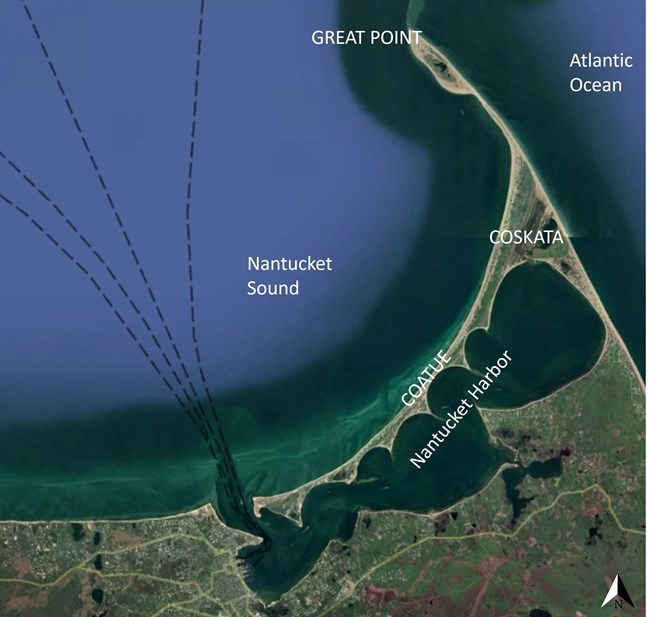 Aeriel view of Nantucket Sound