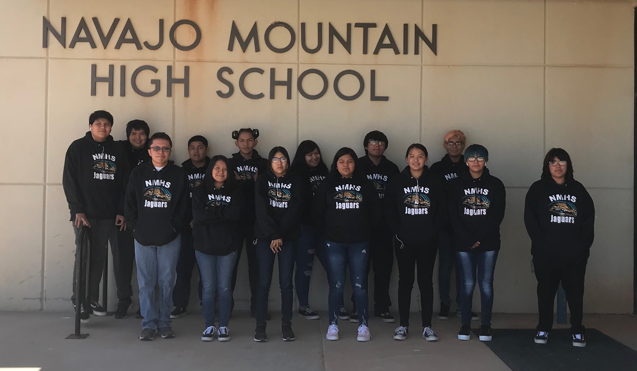 Group of Navajo Mountain High School students