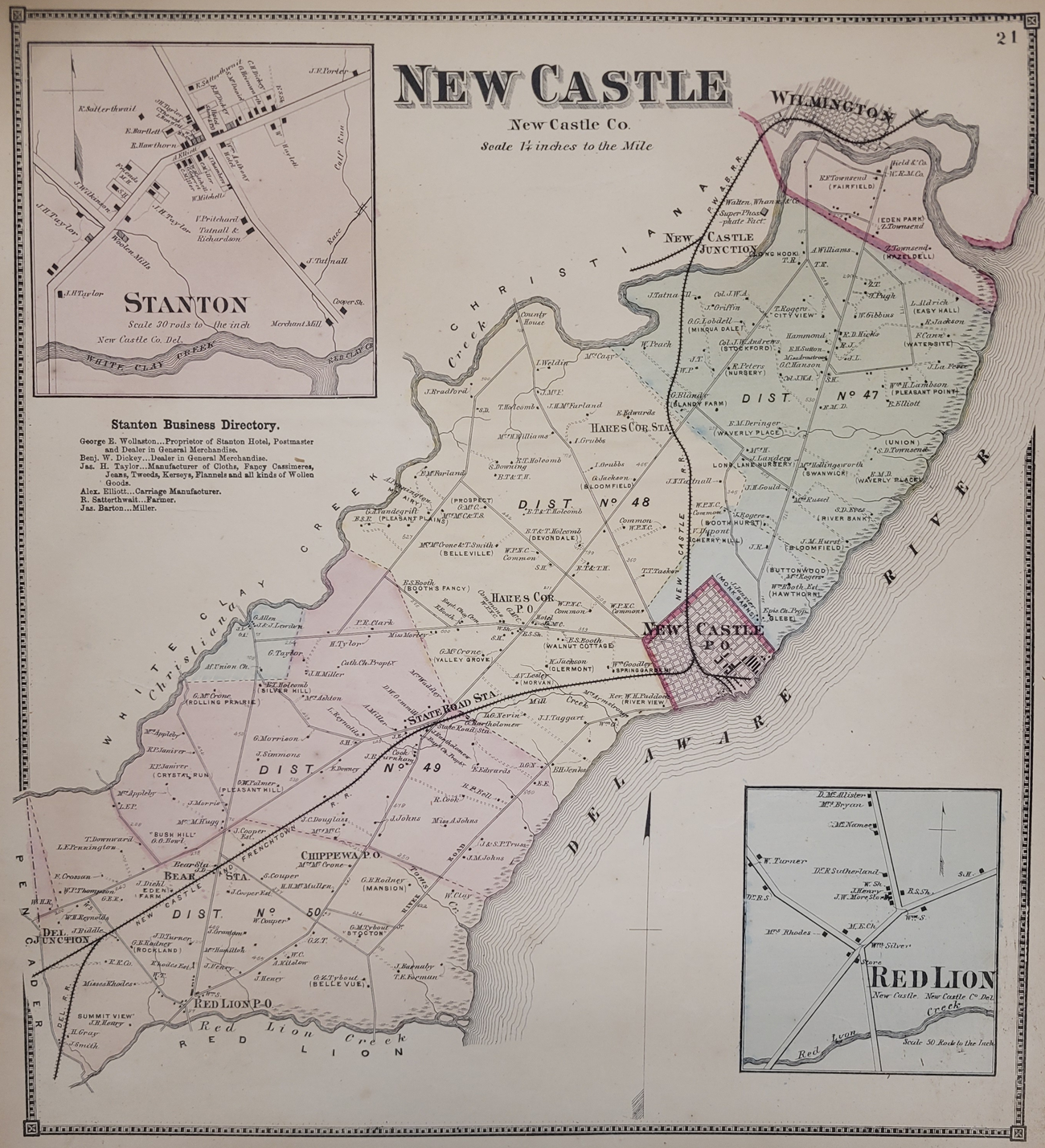 New Castle and Common Map