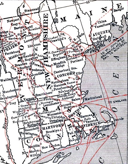 Map of underground routes to Canada