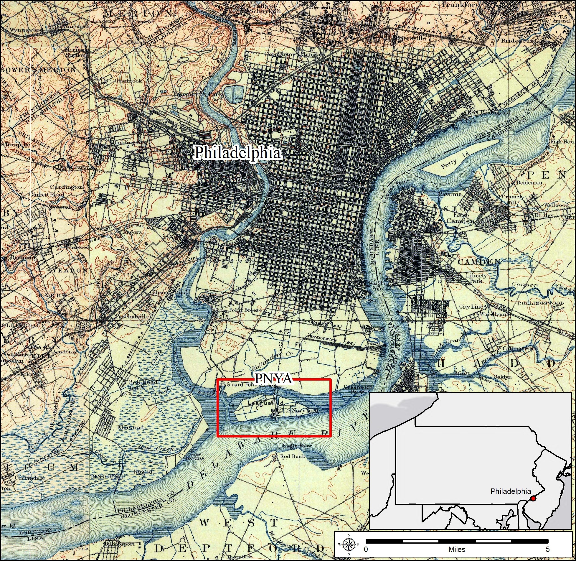 World War I And The Philadelphia Navy Yard Modernization Of The US   Philadelphia 1898 Reprinted1912 USGS 15 Min Quad Map 1 