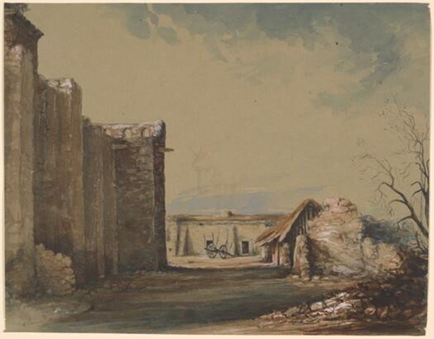 A Painting of Mission San José by James Gilchrist Benton, c. 1849-1857.