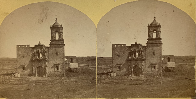 Exterior of Mission San José in 1873
