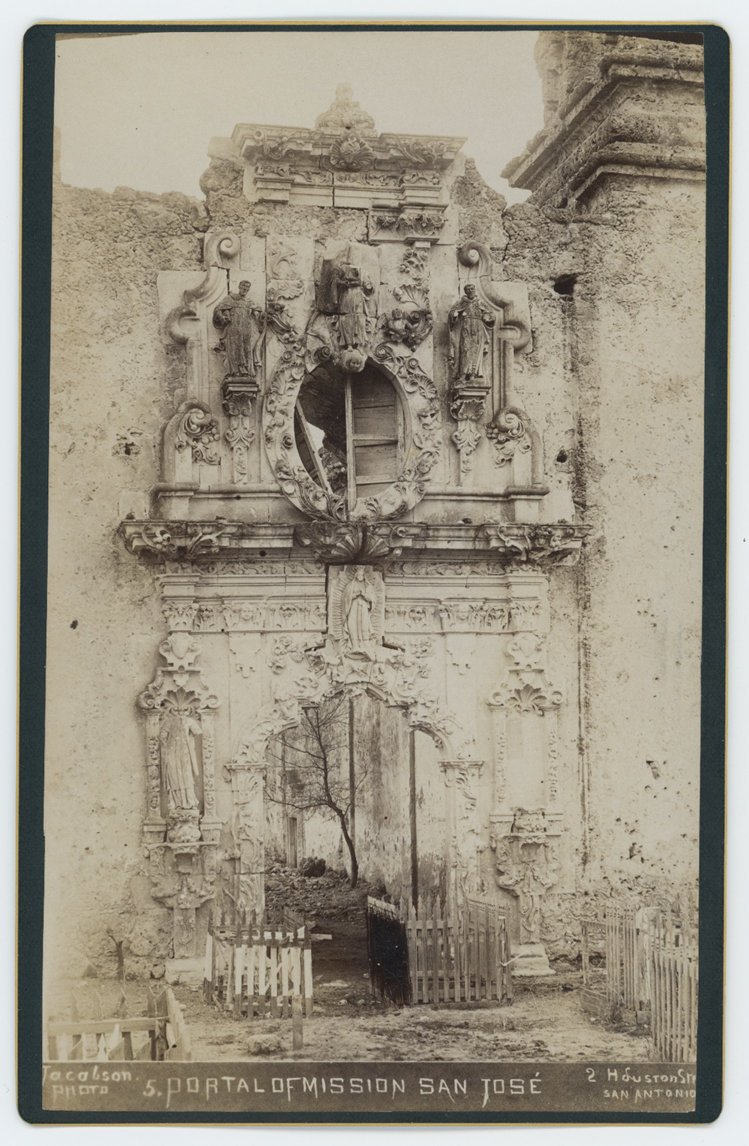 View of portal of Mission San José c. 1889-1893