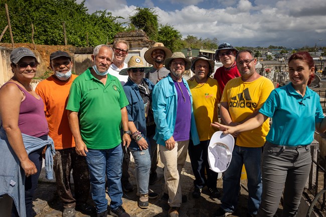 Group Photo in Manati Cemetery