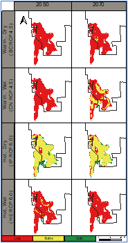 Endemic species range maps for the four species talked about in this article.