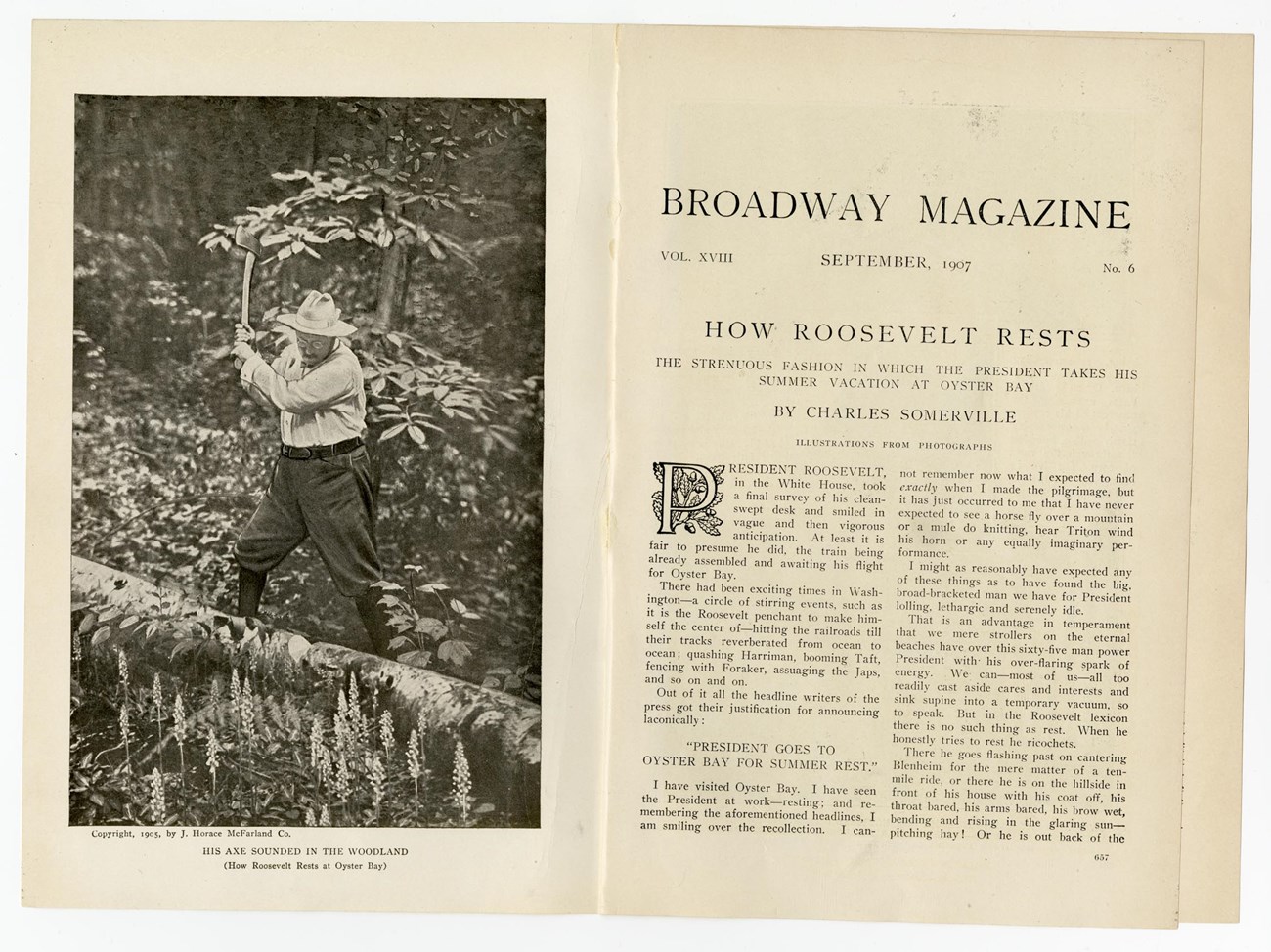 Broadway Magazine editorial about Theodore Roosevelt at SAHI