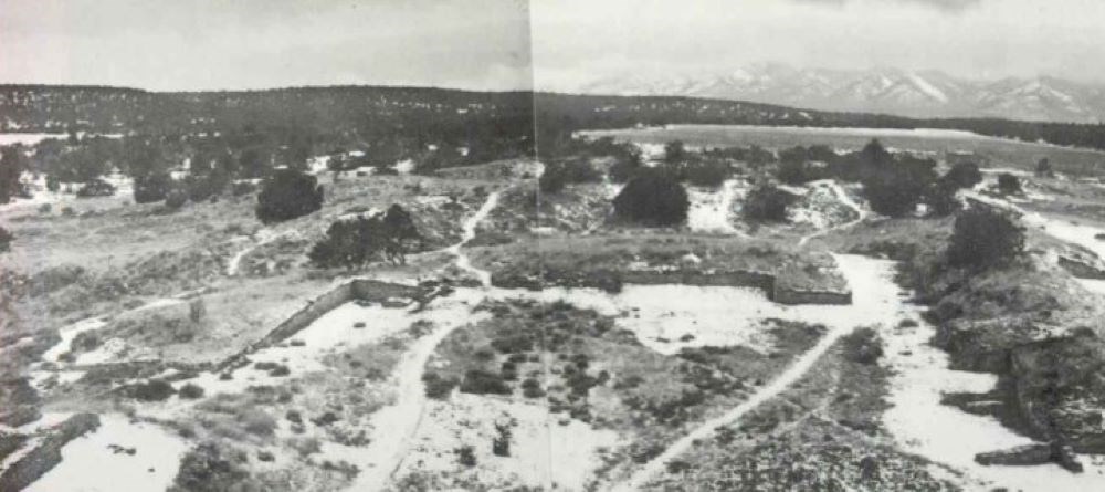 View of excavations