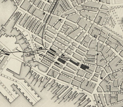 downtown boston map, featuring south station and south cove neighborhood.