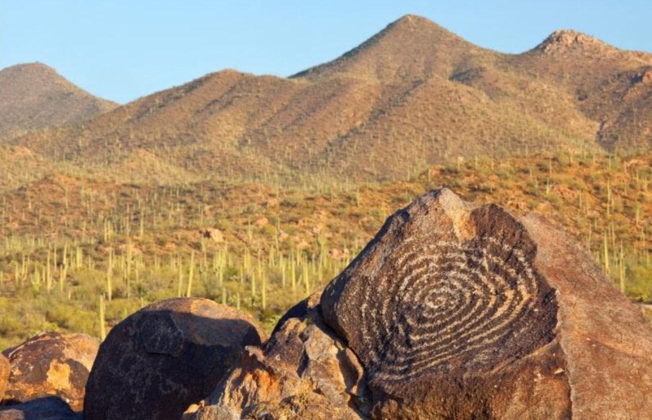 Spiral petroglyph