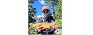 Taro Katayama holding a fish