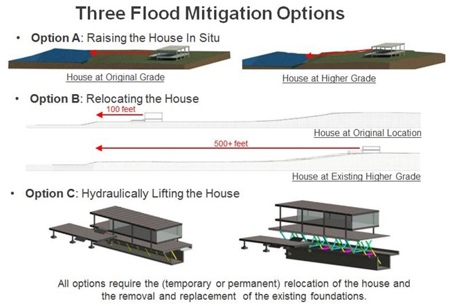 Three Flood Mitigation Options.