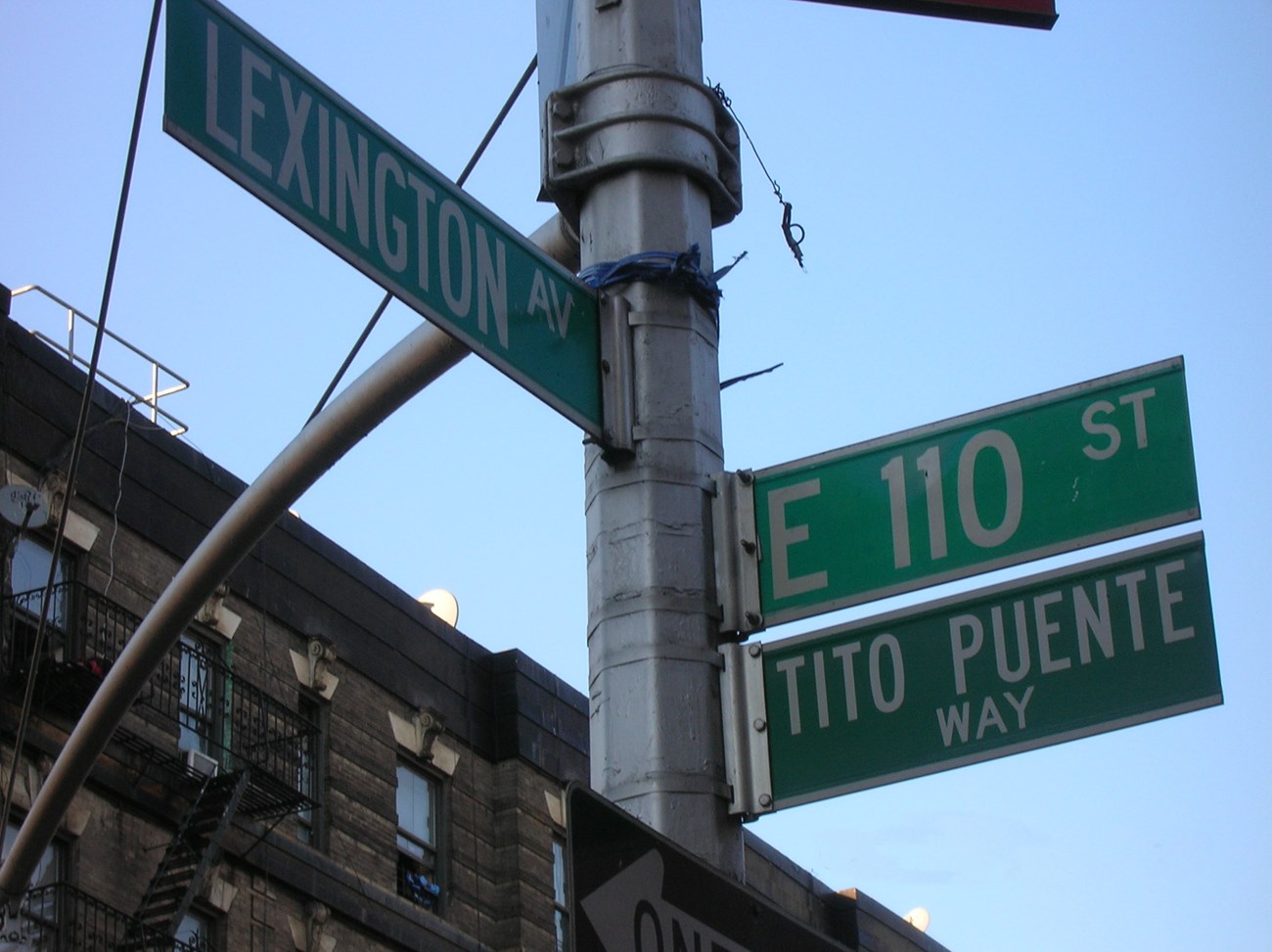 City street of Tito Puente Way in Manhattan, New York City