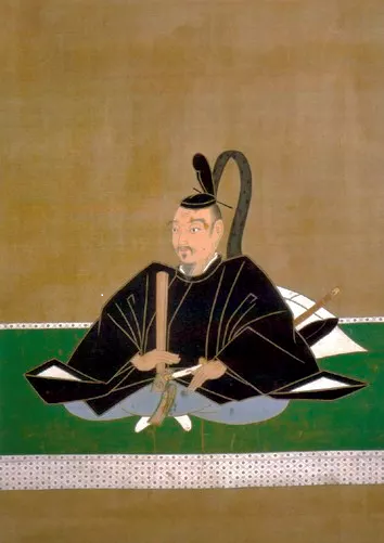 Torii Mototada sitting down on tatami mat.