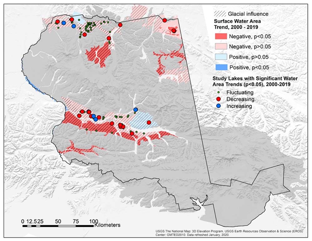 map of lakes surveyed in WRST