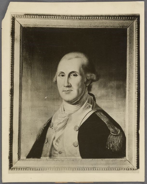 Portrait of George Washington in military uniform