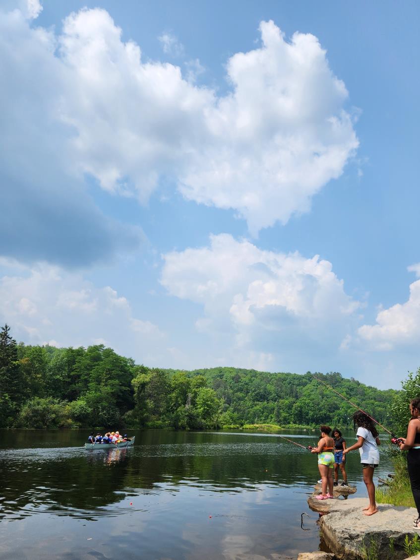 Picture: West Duluth kids take part in a fishing and canoeing activity day along the St. Louis River (Courtesy of Duluth Parks & Recreation)