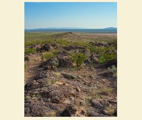 The rugged terrain around Point of Rocks today continues to highlight the challenges of a journey along El Camino Real. Photo © Jack Parsons