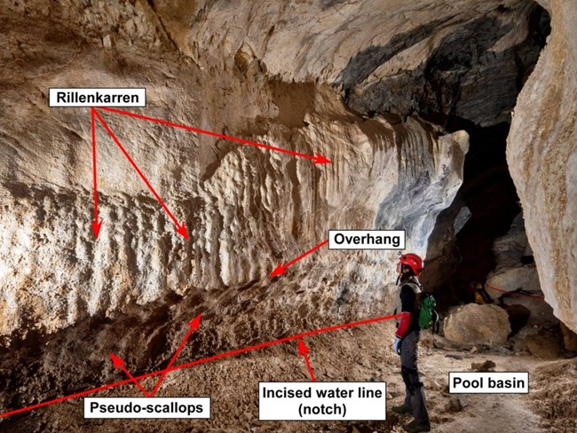 The acid pool basin in the Gypsum annex