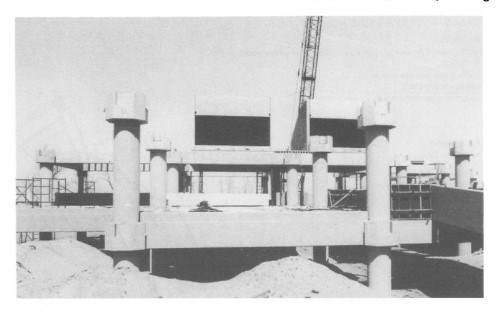 1975 photo of West Beach Bath House under construction