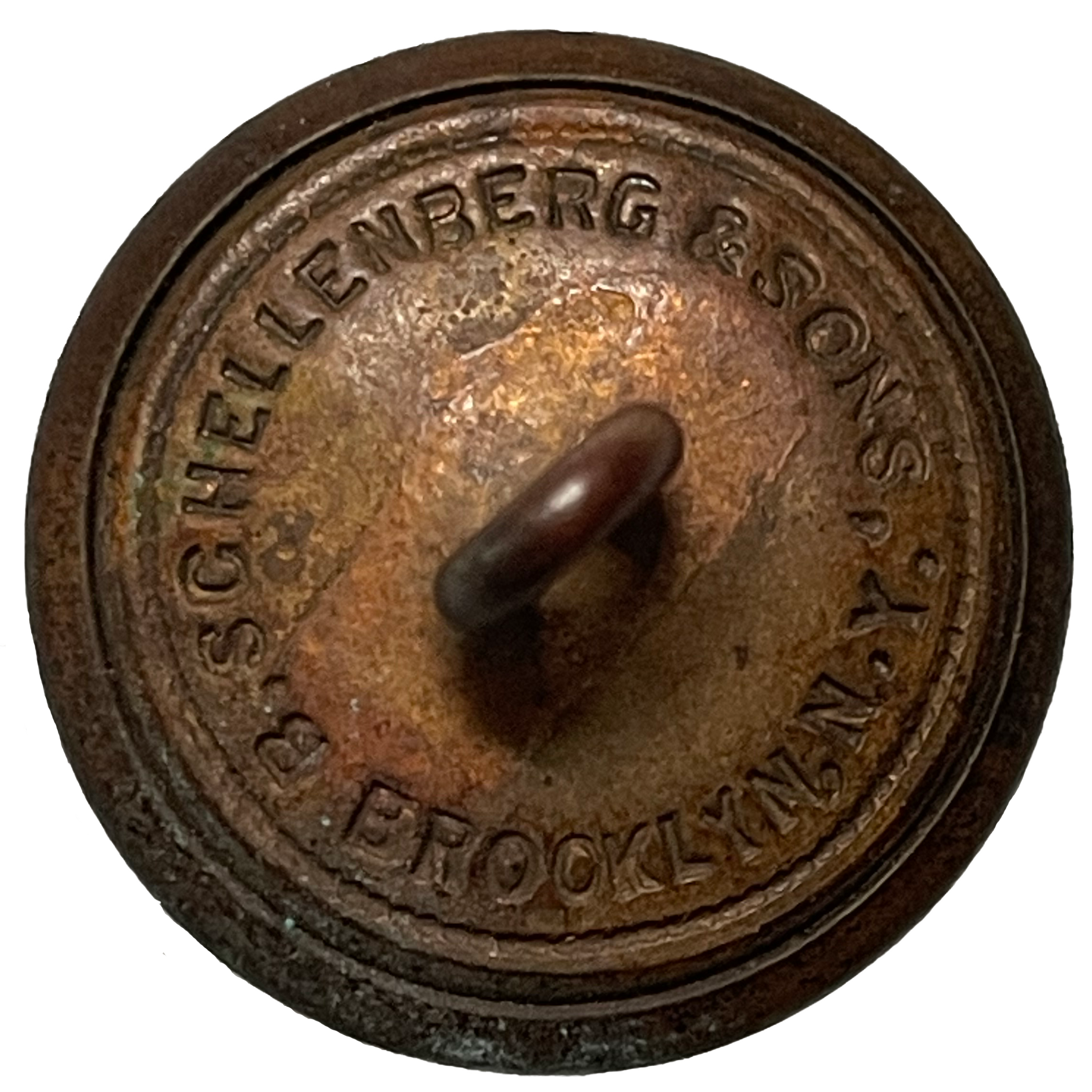 Back of a button stamped for B. Schellenberg