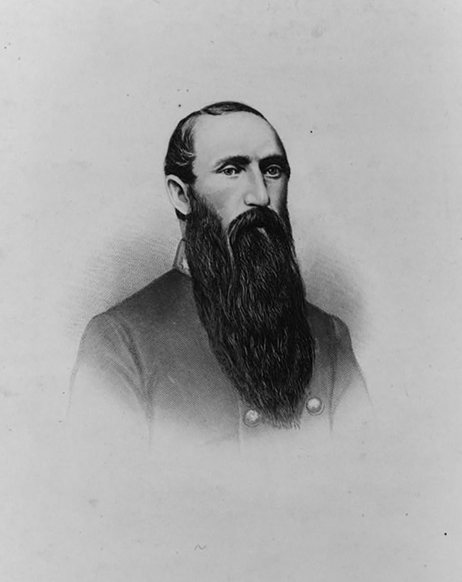 A sketch of General Alfred Jenkins, a Confederate Cavalry Commander.