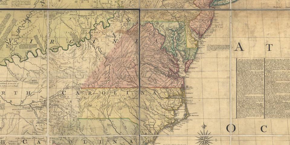 map of the United States 1784