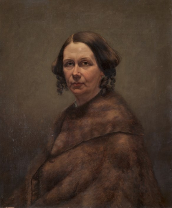 a painting of a woman