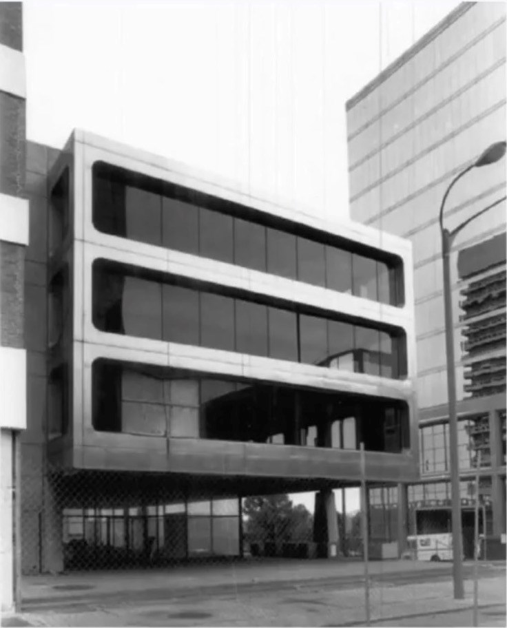 A four story building in steel as zinc wasn't available as a building material.