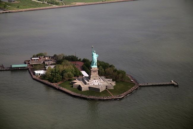 Statue of Liberty on Liberty Island. Public Domain.