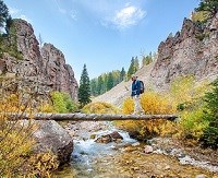 Hiker exploring the Continental Divide National Scenic Trail. Credit: Bob Wick