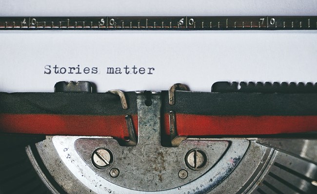 Typed words: Stories Matter