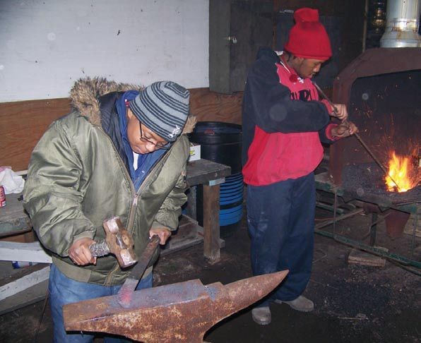 Randolph CTC students work metal