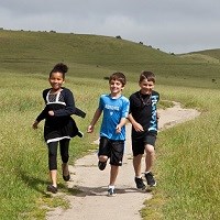 Children enjoying the Juan Bautista de Anza National Historic Trail. Credit: Bob Wick