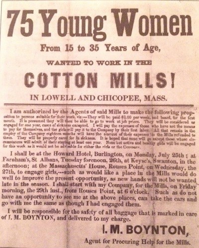 Mill Girl recruiting poster
