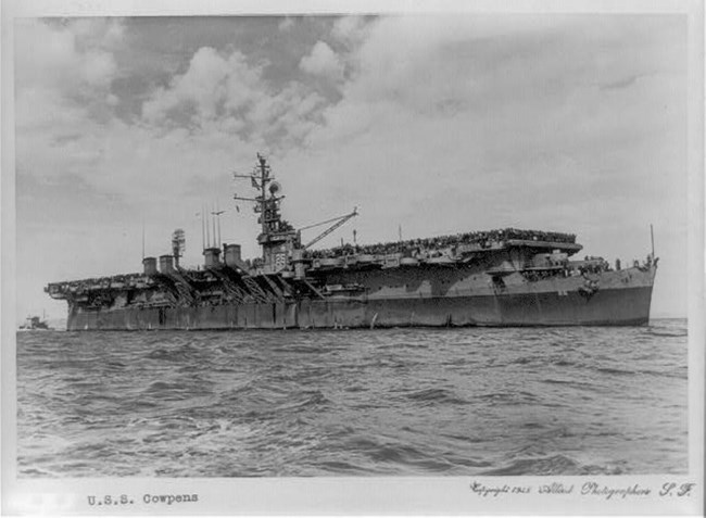 Historic photograph of the USS Cowpens
