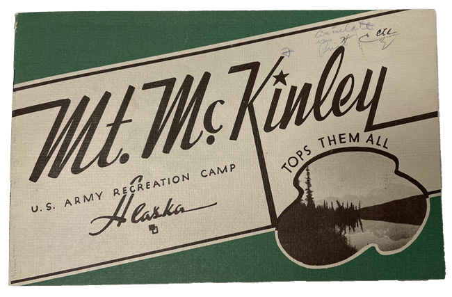 Cover of Mt. McKinley US Army recreation camp booklet