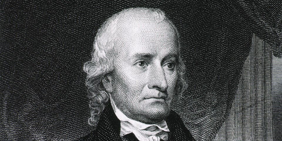 Engraving of Hugh Williamson facing right front.