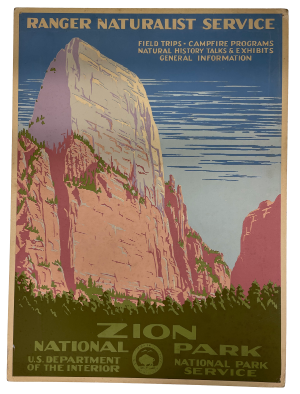 Color poster of Great White Throne, Zion