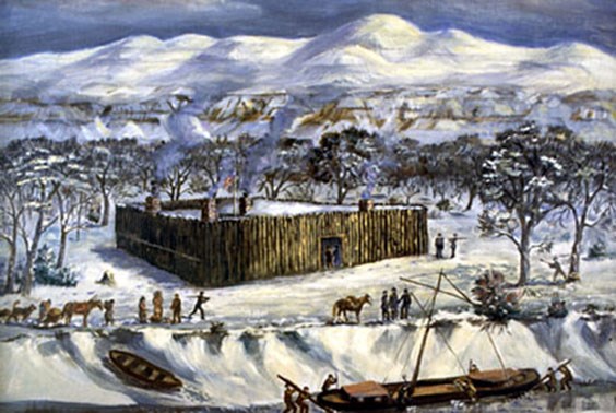 historic painting of Fort