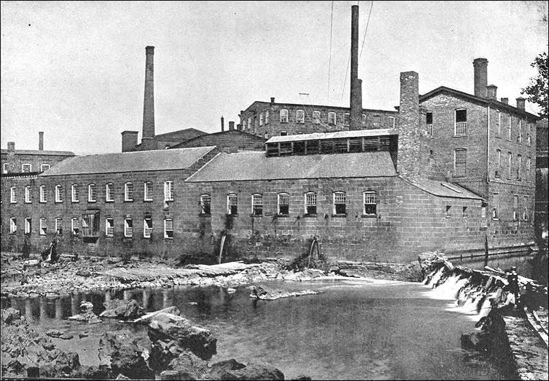 Dye House in the Great Falls/S.U.M. Historic District, ca. 1910.