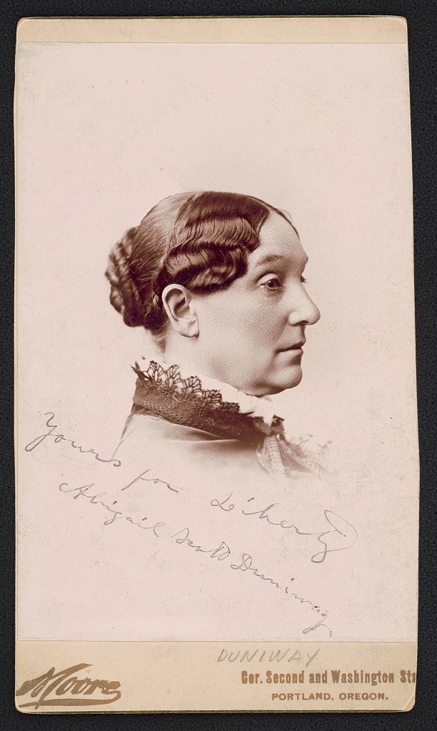 Abigail Scott Duniway, bust portrait. Library of Congress, https://www.loc.gov/item/97500074/.