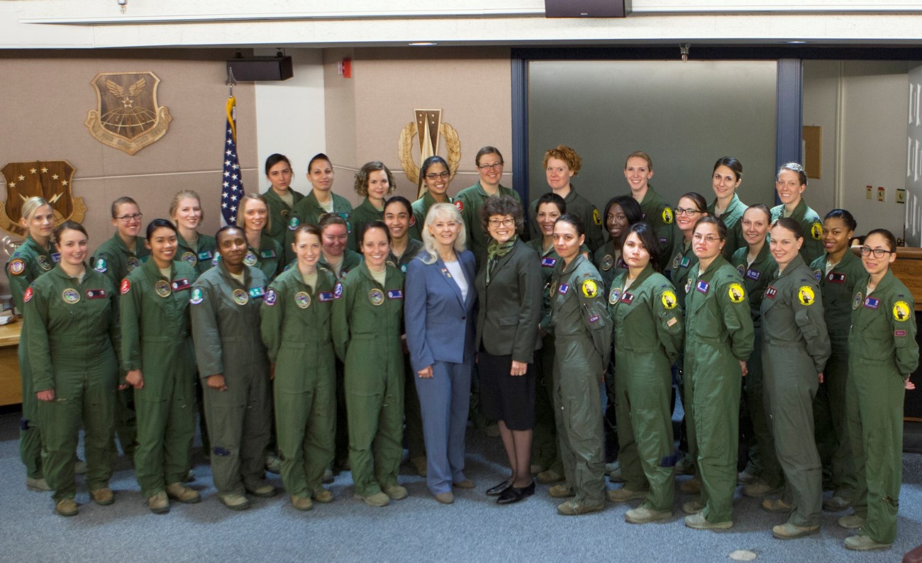 Women in air force uniform