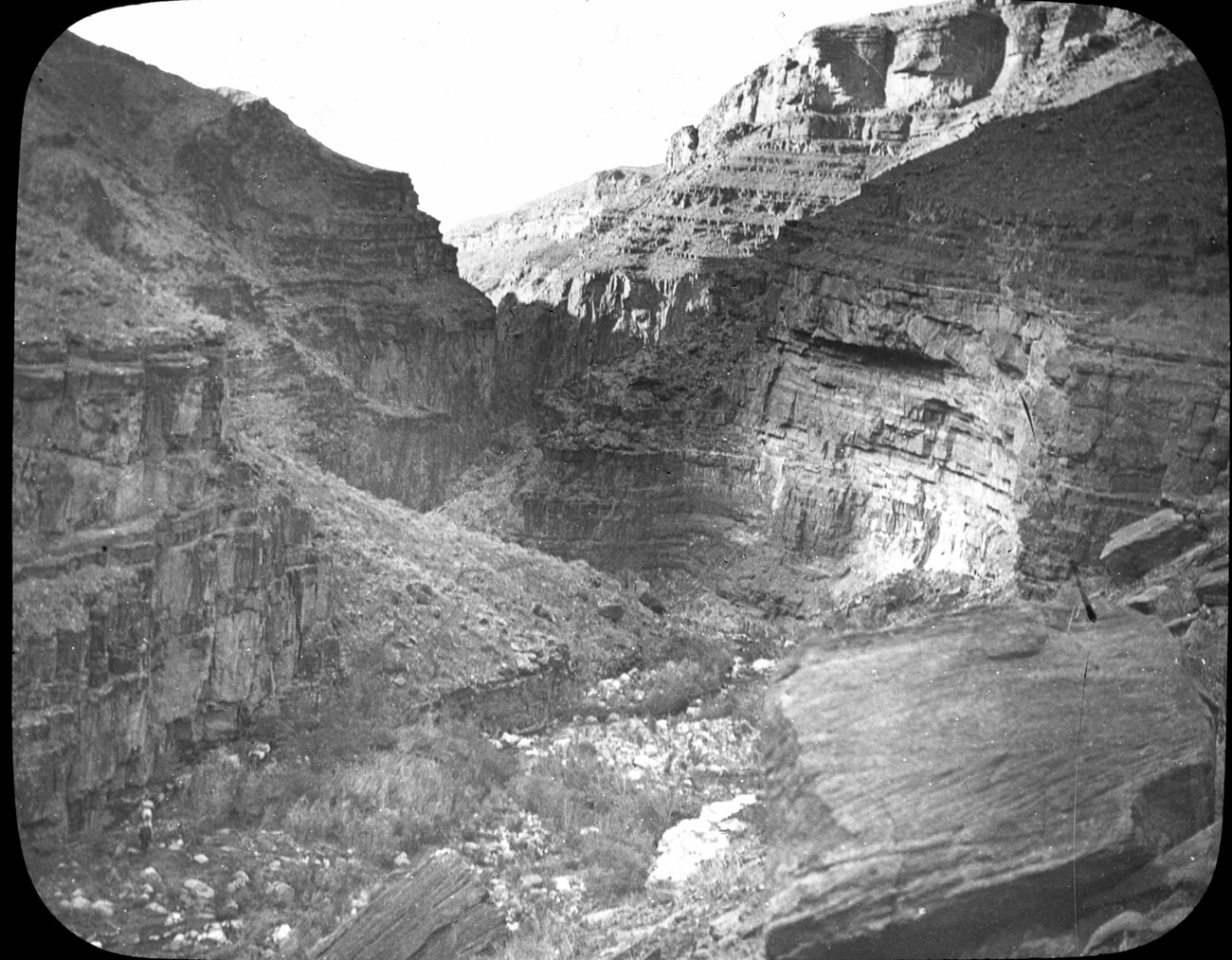 View looking down into the canyon.